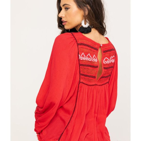 Free People Strawberry Embroidered Blouse - Picture 2 of 3